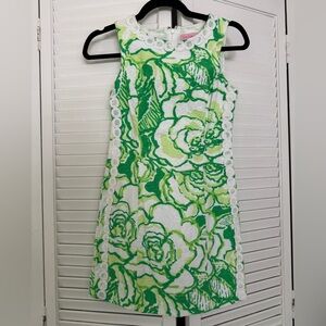 Lilly Pulitzer Mila Resort White Heart Breaker Jacquard Lace Trim